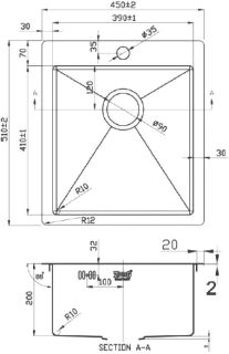 Мойка кухонная Zorg Light ZL R 450510